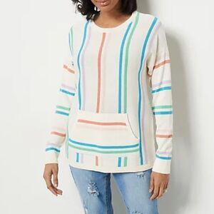 Studio Park x Amy Stran Striped Kangaroo Pocket Sweater